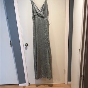 Elegant Sage Green Evening Gown